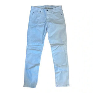 Adriano Goldschmied The Prima Cigarette Crop White Cream Color Denim Jeans 27